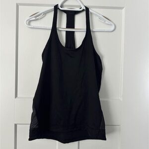 Lululemon black racer back (mesh) tank size 4
